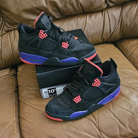 Men's Nike Air Jordan 4 Retro NRG Raptors OVU Drake Size 10.5 (EXCELLENT SHAPE) - Picture 8 of 14